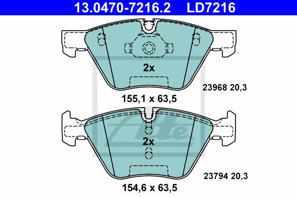 BALATAS DELANTERAS CERAMICA 7967 D1061