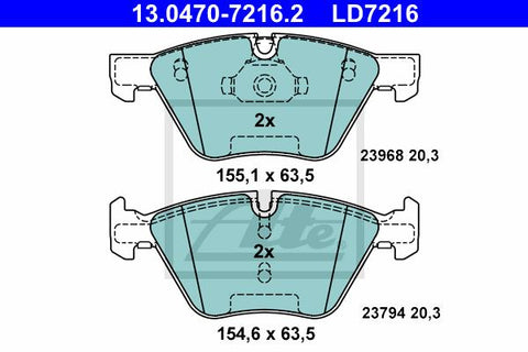 BALATAS DELANTERAS CERAMICA 7967 D1061