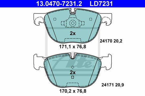 BALATAS DELANTERAS CERAMICA 8411 D1294