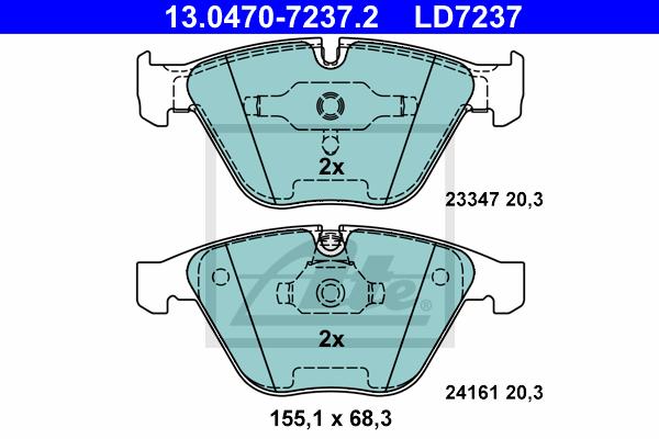 BALATAS DELANTERAS CERAMICA 7799 D1260