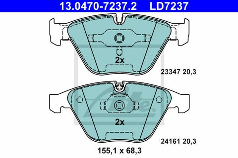 BALATAS DELANTERAS CERAMICA 7799 D1260