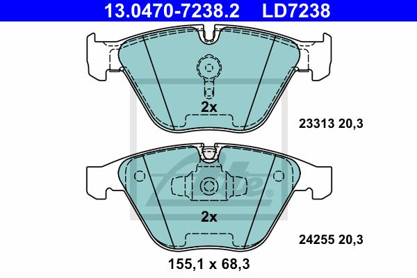 BALATAS DELANTERAS CERAMICA 7799 D1260