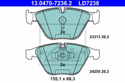 BALATAS DELANTERAS CERAMICA 7799 D1260