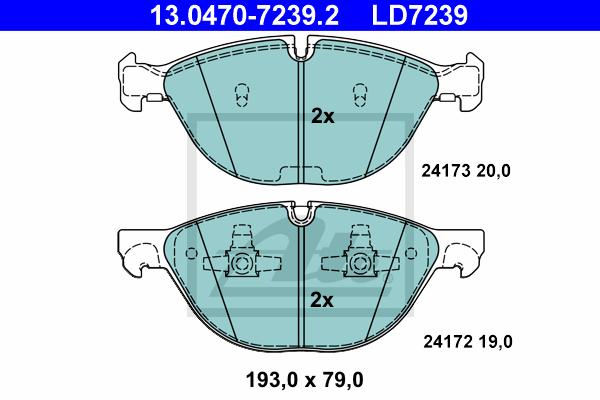 BALATAS DELANTERAS CERAMICA 7821 D920