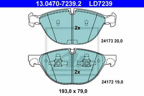 BALATAS DELANTERAS CERAMICA 7821 D920