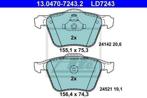 BALATAS DELANTERAS CERAMICA 8357 D1305