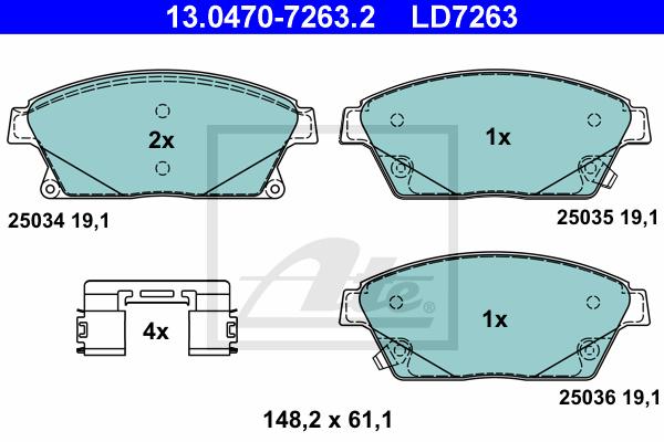 BALATAS DELANTERAS CERAMICA 8667 D1467