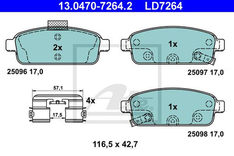 BALATAS TRASERAS CERAMICA 8668 D1468
