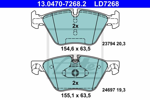 BALATAS DELANTERAS CERAMICA 8705 D1504
