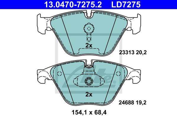 BALATAS DELANTERAS CERAMICA 8706 D1505