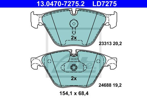 BALATAS DELANTERAS CERAMICA 8706 D1505