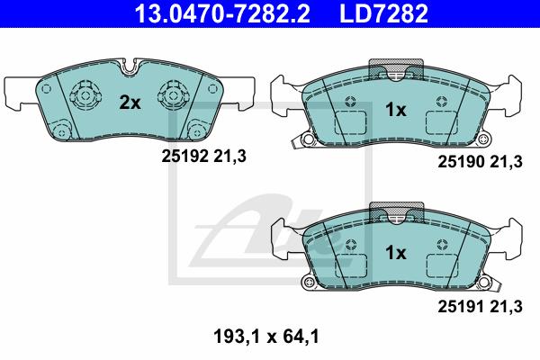 BALATAS DELANTERAS CERAMICA 8655 D1455