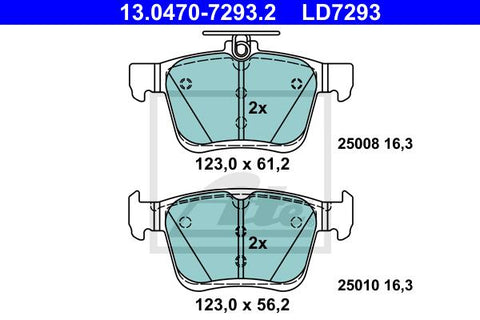 BALATAS TRASERAS CERAMICA 8990 D1761