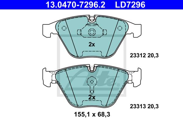 BALATAS DELANTERAS CERAMICA 7799 D918